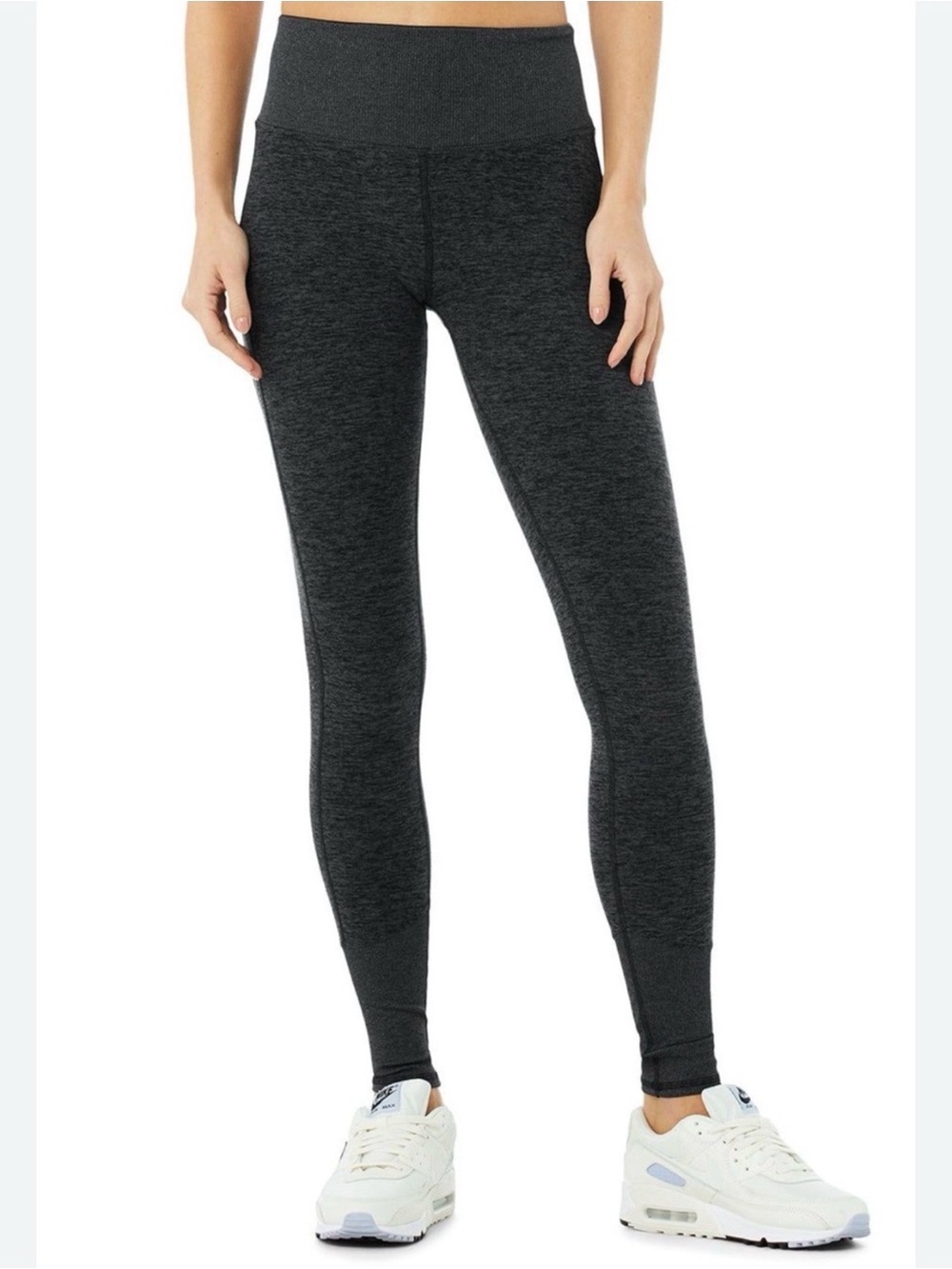 Alo Yoga loungesoft leggings heather dark grey small full length